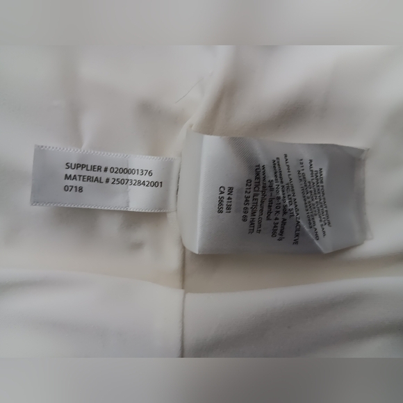 Lauren Ralph Lauren Ladies side rouching Black and white Long Sleeve Dress. 16 - Picture 6 of 9